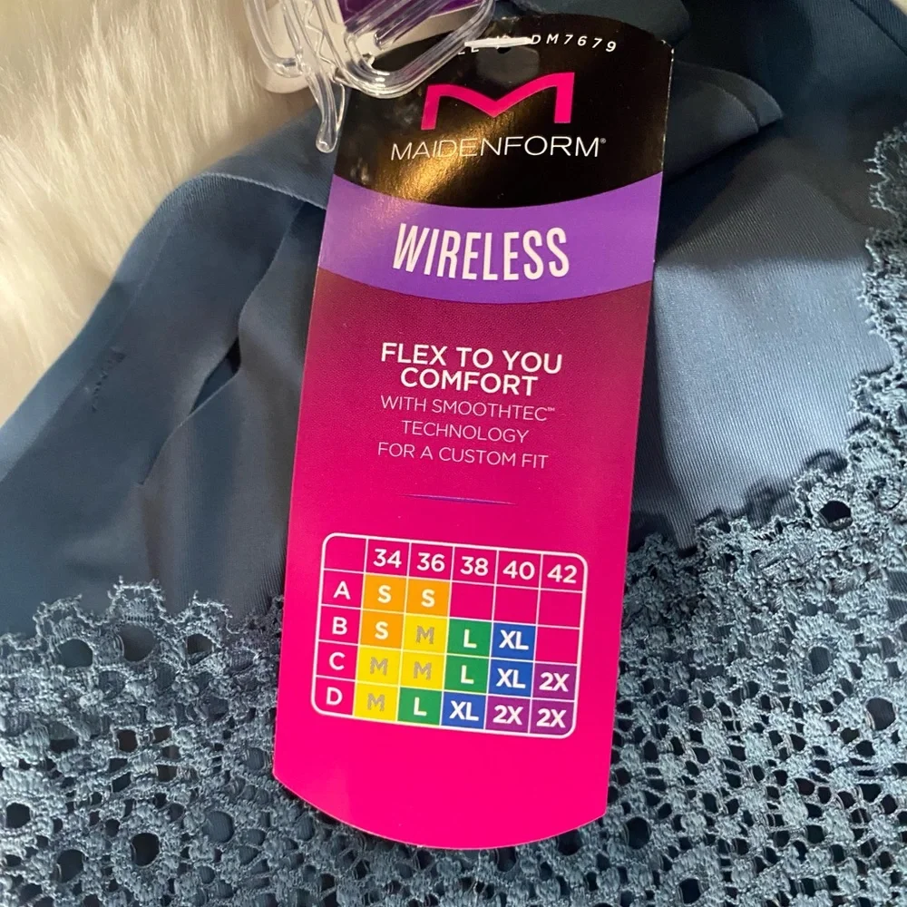 SALE Wirefree Lined Racerback Bra in Smoky Blue - Picture 6 of 9